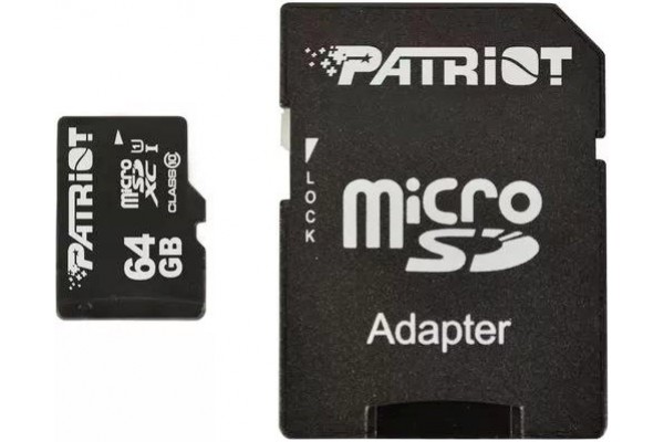 Patriot MicroSDXC 64GB UHS-I (Class 10) LX Series +SD adapter