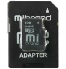 Mibrand MicroSDHC 8GB Class 4+SD adapter