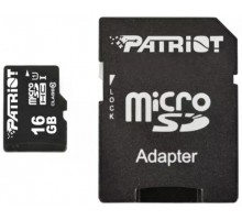 Patriot MicroSDHC 16GB UHS-I (Class 10) LX Series +SD adapter