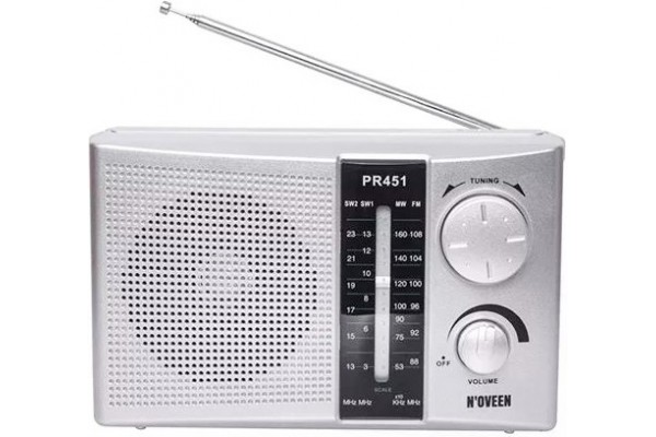 Портативне радіо Noveen PR451, silver