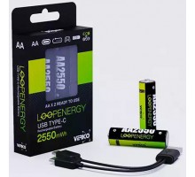 Ак. Verico Loop Energy AA USB Type-C 1700mAh Li-ion 2шт./уп.