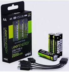 Ак. Verico Loop Energy AA USB Type-C 1700mAh Li-ion 4шт./уп.