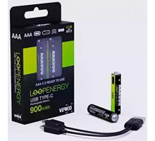 Ак. Verico Loop Energy AAA USB Type-C 600mAh Li-ion 2шт./уп.