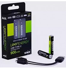 Ак. Verico Loop Energy AAA USB Type-C 600mAh Li-ion 2шт./уп.