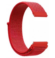 Ремінець Універсальний Nylon strips Maxcom / Samsung / Amazfit / Huawei 20 mm Red