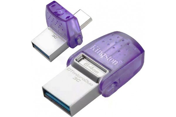 Kingston USB 64Gb DT microDuo 3C 3.2 (Type-A/Type-C) (200Mb/s)