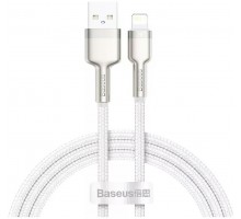 Дата кабель BASEUS Cafule Metal CALJK-A02 Lightning 1.2m 2.4A White