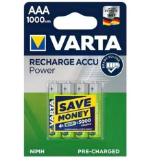 Ак. VARTA RECHARGEABLE ACCU NI-MH AAA 1000mAh 4шт./уп.