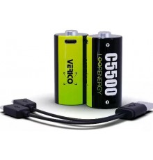 Ак. Verico Loop Energy C/R14 USB Type-С/3700mAh/5550mWh-1.5V Li-ion 2шт./уп.