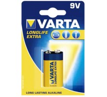 Батарейка VARTA LongLifeExtra 6LR61 9V (крона)  1шт./уп.