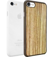 Комплект накладок Ozaki O!coat 2в1 Jelly+wood iPhone 7/8 Zebrano+Clear