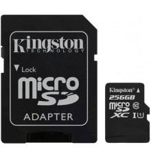 Kingston MicroSDXC 256GB UHS-I A1 (Class 10)+SD adapter