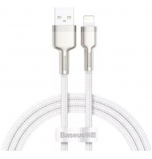 Дата кабель BASEUS Cafule Metal CALJK-A02 Lightning 1.2m 2.4A White