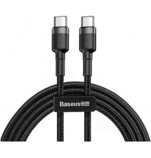 Дата кабель BASEUS Cafule CATKLF-ALG1 Type-C to Type-C PD 2.0 2m 100W Gray/Black