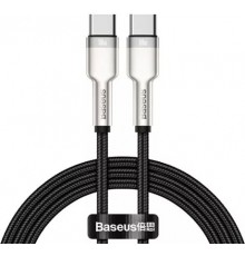 Дата кабель BASEUS Cafule Metal CATJK-C01 Type-C to Type-C 100W 1m 5A Black