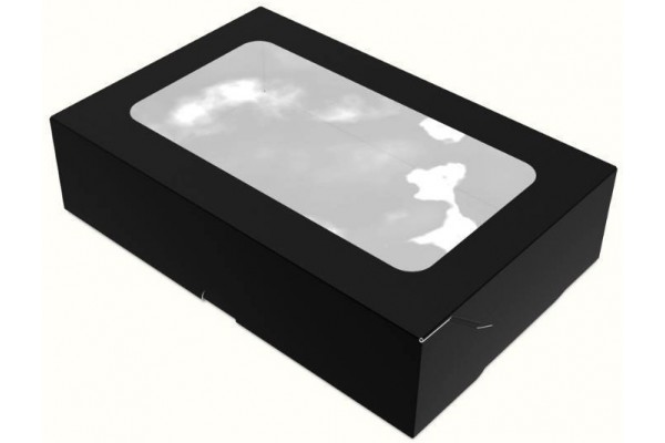 Картонна коробка для суші "Максі" Чорна