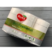 Папір туалетний Ruta Professional 55м 2шар білий (6рул/уп)