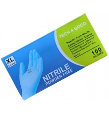 Перчатки нітрилові Tech4Good сині розмір XL (100шт/уп)