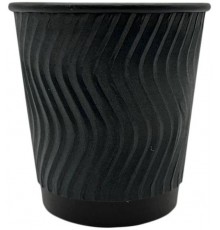 Стакан гофра Double Black 110мл (30шт/уп|48уп/ящ) UMGBB110