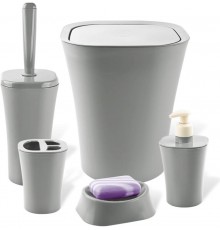 Набір для ванної кімнати Planet Papillon 5 предметів сірий