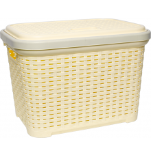 Кошик для білизни під ротанг 20 л жовтий