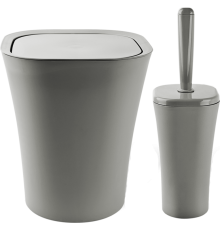 Набір для ванної кімнати Planet Papillon 2 предмета сірий