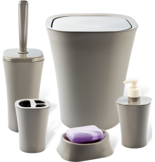 Набір для ванної кімнати Planet Papillon 5 предметів латте