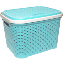 Кошик для білизни під ротанг 20 л бірюзовий