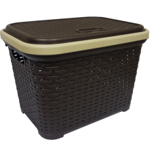 Кошик для білизни під ротанг 20 л коричневий