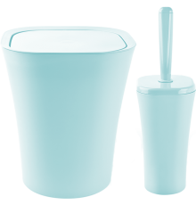 Набір для ванної кімнати Planet Papillon 2 предмета сіро-блакитний