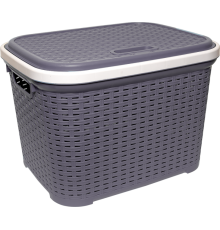 Кошик для білизни під ротанг 20 л кремовий