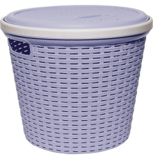 Кошик для білизни під ротанг 13 л бузковий