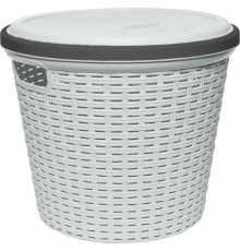 Кошик для білизни під ротанг 13 л білий