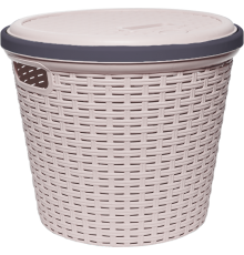 Кошик для білизни під ротанг 13 л пудра