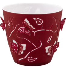 Горщик для квітів 3D 2,5 л темно-червоний