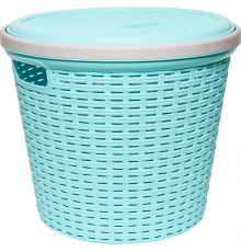 Кошик для білизни під ротанг 13 л бірюзовий