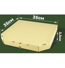 Коробка для піци бура 35х35х3.5см.