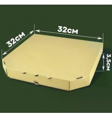 Коробка для піци бура 32х32х3.5см.