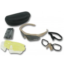 Тактичні окуляри Polarized uv400 C5 з 3 лінзами та Койот оправа