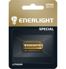 Батарейка літієва ENERLIGHT Lithium ndustrial CR123A, 3V, bli 1
