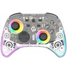Бездротовий геймпад GamePro GPX13T 2.4G/BT 5.1/USB (Switch/PC/iOS/Android) RGB Transparent
