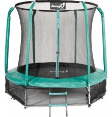 Батут Jumpi Maxy Comfort з внутрішньою сіткою 244 см зелений