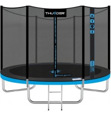 Батут THUNDER OUTSIDE PRO з зовнішньою сіткою 10 футів 305 см чорно-блакитний