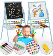 Крейдяна дошка магнітна поворотна Ricokids синя