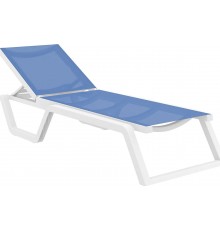 Шезлонг Siesta Rio, біло-блакитний