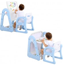 Парта-мольберт з кріслом для дітей inSPORTline Gacino, блакитна