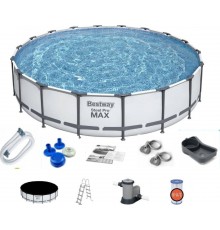 Басейн каркасний 12в1 Bestway 56462 Steel Pro Max 549 см