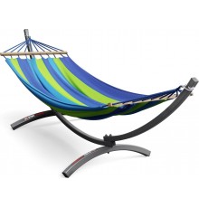 Гамак з каркасом K-Sport KSOZ017, 180 х 80 см - зелено-синій