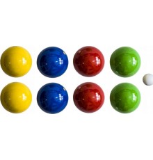 Дерев'яні ігрові м'ячі 8 шт. - Boule, Bule, Petanque LONDERO 90 мм, в кейсі