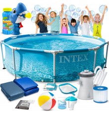 Басейн каркасний 16в1 INTEX 28208, 305 x 76 см + машина для створення бульбашок